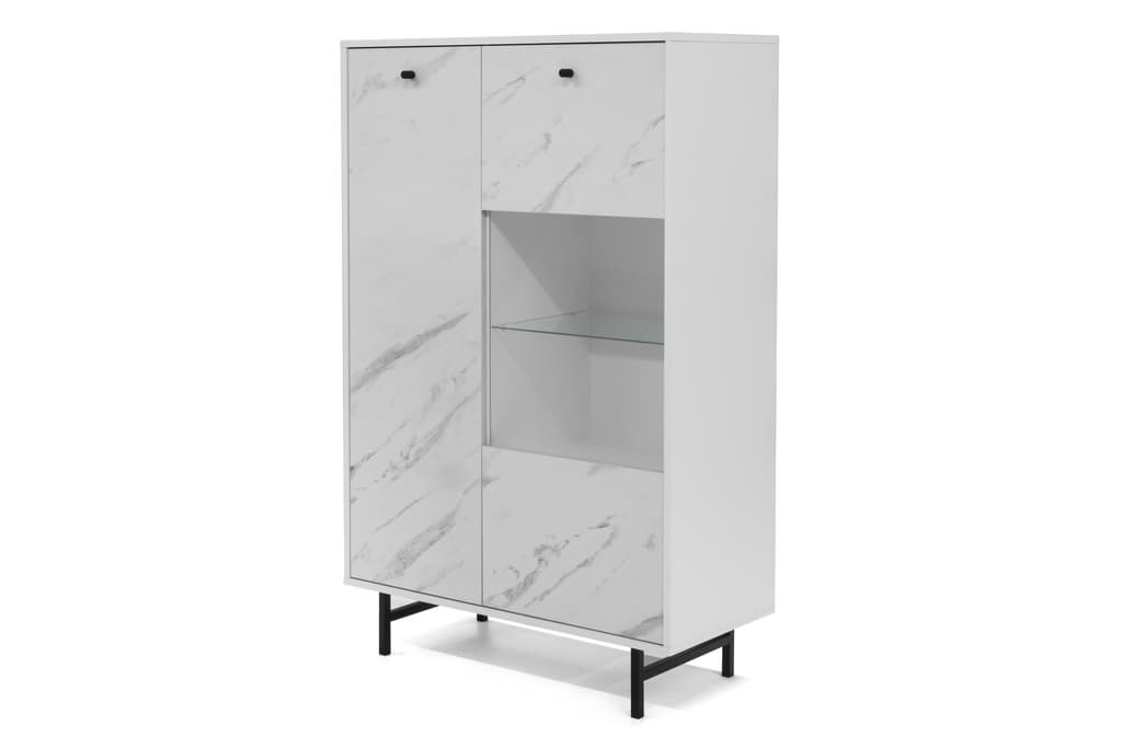 Veroli 05 Display Cabinet 90cm White Display Cabinet 