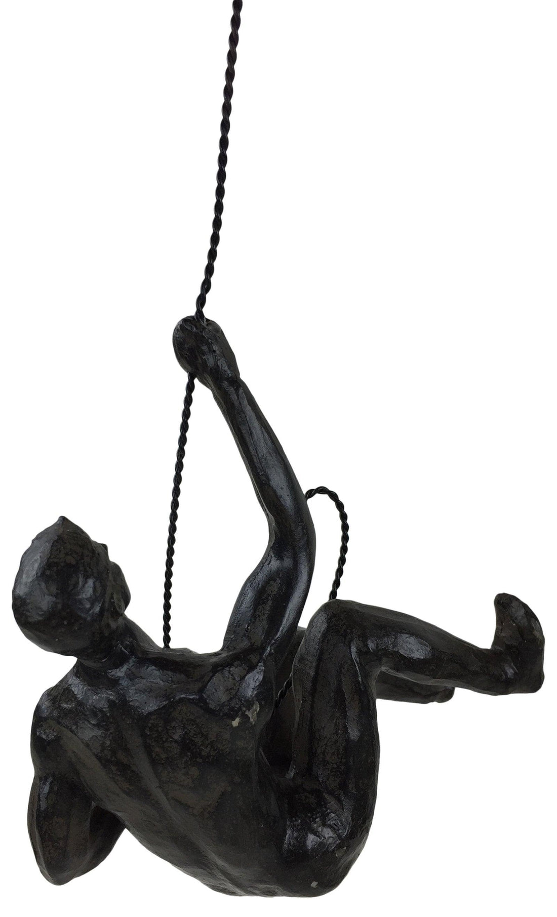 Abseiling Man Looking Up Ornament Black - £38.99 - Figurines & Statues 