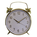 Alarm Style Gold & White Wall Clock-Wall Hanging Clocks