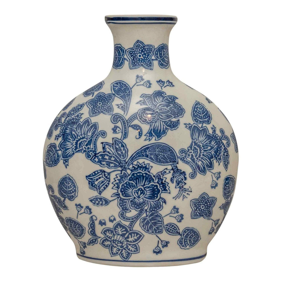 Anemone Blue & White Bottle Vase - £59.99 - Vases 