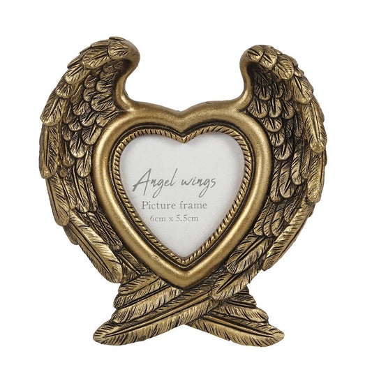 Antique Gold Angel Wing Photo Frame - £12.99 - Photo Picture Frames 