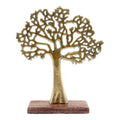Antique Gold Tree On Wooded Base 27cm-Ornaments