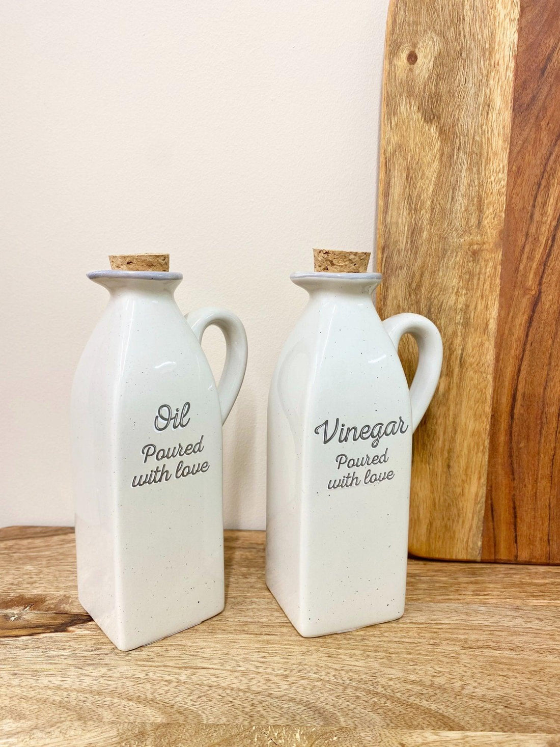 Antique Grey Oil & Vinegar Containers - £26.99 - Kitchen Storage 