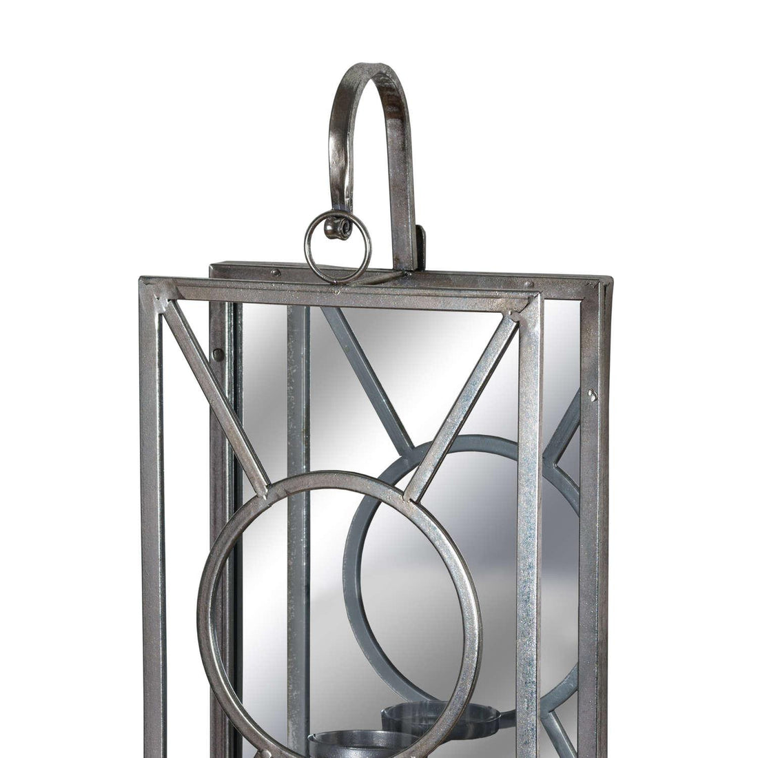 Antique Silver Rectangle Mirrored Tealight Holder - £79.95 - Gifts & Accessories > Candle Holders > Candle Holders 