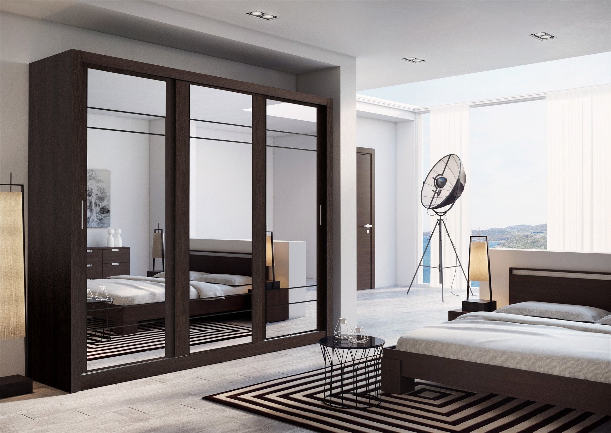 Arti AR-02 Sliding Door Wardrobe 250cm Wenge Sliding Door Wardrobe 