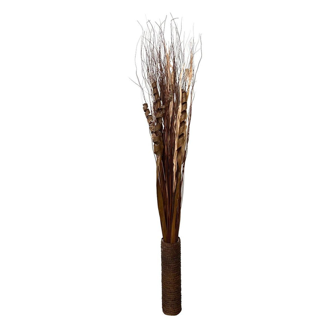 Assorted Leaves & Grasses In A Woven Brown Pot 150cm - £59.99 - Flower Sprays 