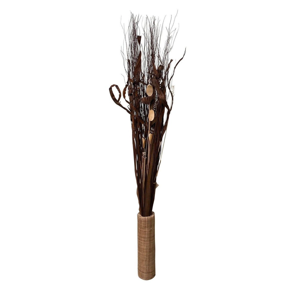 Assorted Leaves & Grasses In A Woven Natural Pot 150cm - £59.99 - Flower Sprays 