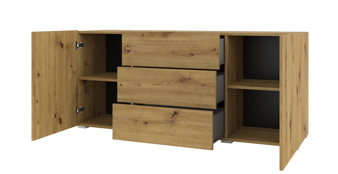 Ava 26 Sideboard Cabinet 140cm Oak Artisan Living Sideboard Cabinet 