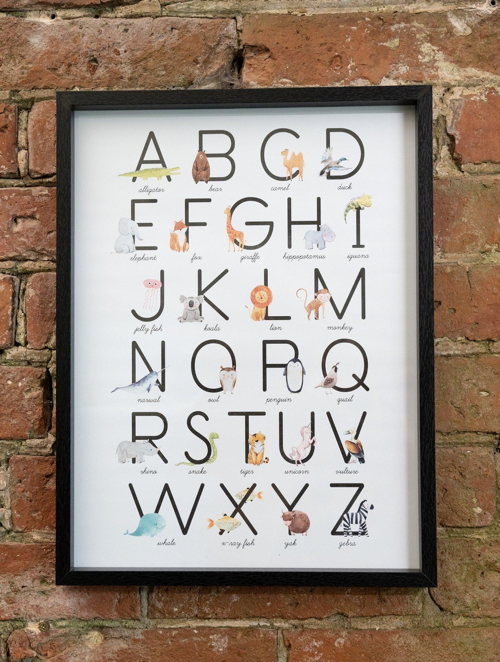 Baby Alphabet A-Z Animal Print Frame - £25.99 - Pictures 