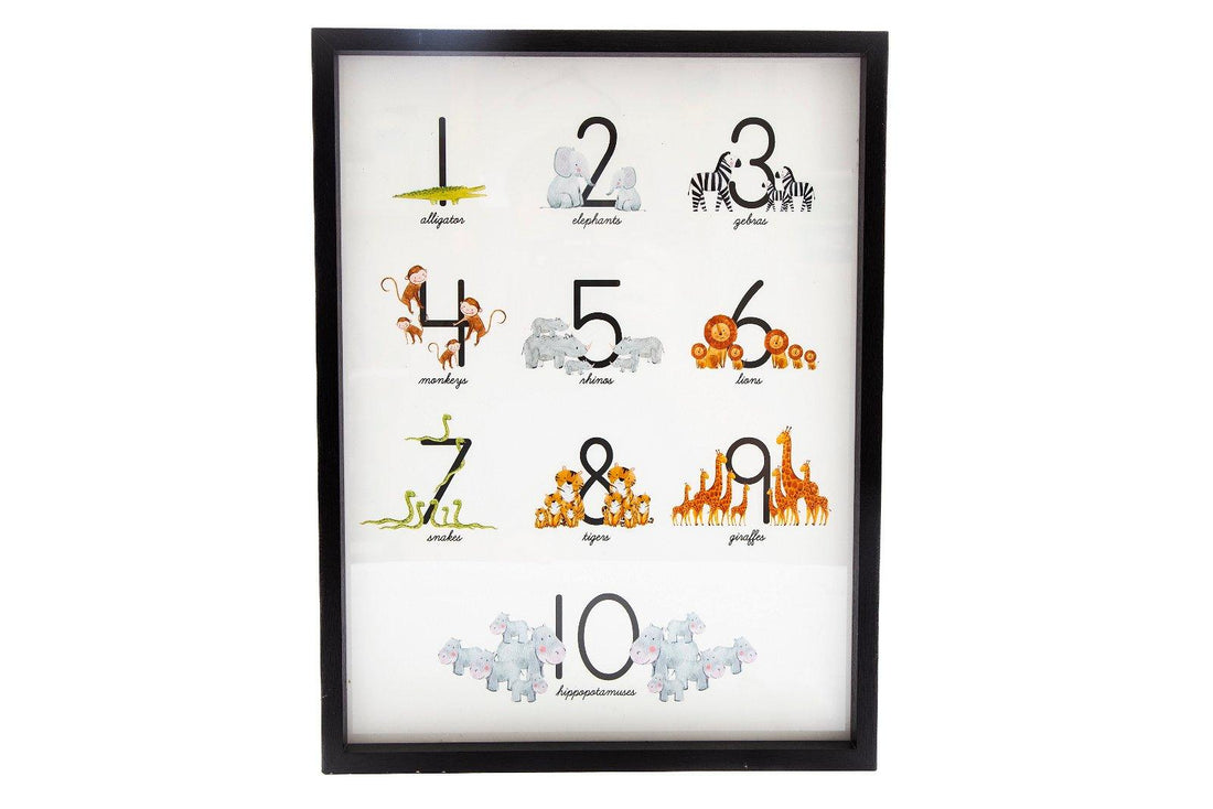 Baby Number 1-10 Animal Print Frame - £25.99 - Pictures 