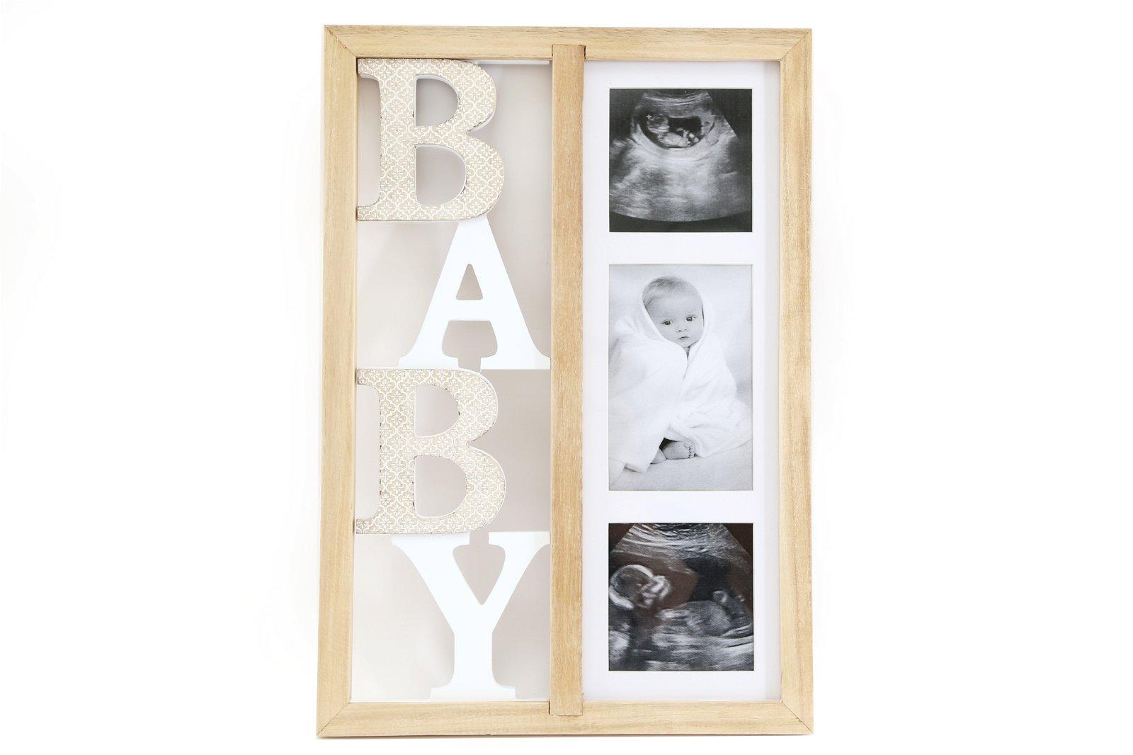 Baby Three Photograph Wooden Frame 43cm-New Baby