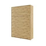 Double (140cm) Vertical Wall Bed (Gas Lift) Oak Artisan