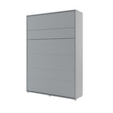 Double (140cm) Vertical Wall Bed (Gas Lift) Grey Matt