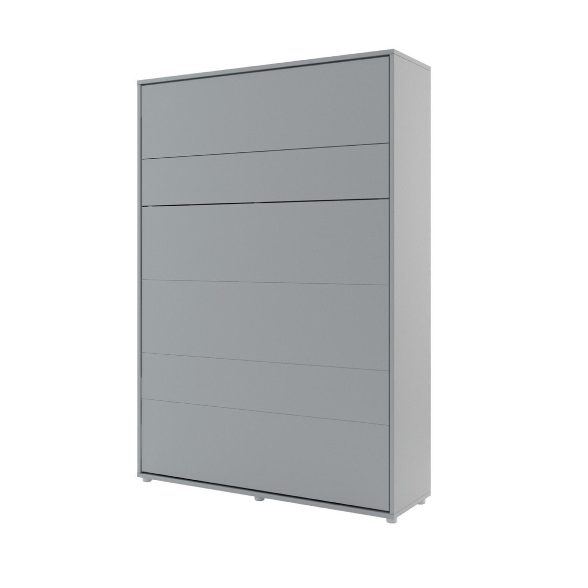 Double (140cm) Vertical Wall Bed (Gas Lift) Grey Matt
