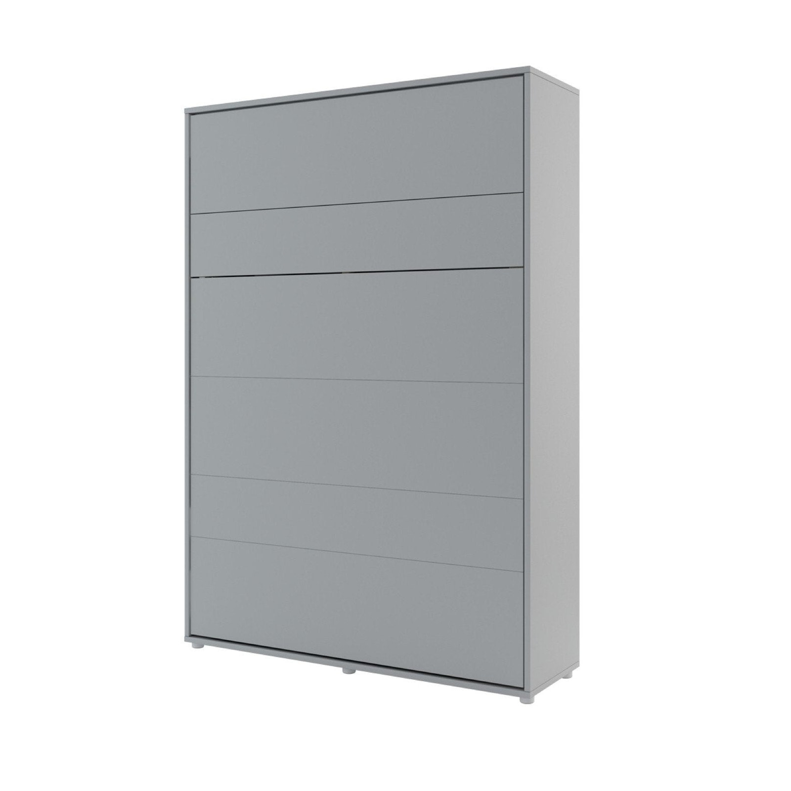 Double (140cm) Vertical Wall Bed (Gas Lift) Grey Matt