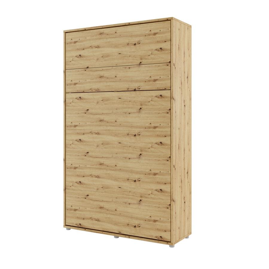 BC-02 Vertical Wall Bed Concept 120cm Oak Artisan Wall Bed 