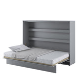 Double (140cm) Horizontal Wall Bed (Gas Lift) Grey Matt