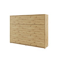 BC-04 Horizontal Wall Bed Concept 140cm Oak Artisan Wall Bed 