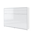 BC-04 Horizontal Wall Bed Concept 140cm White Gloss Wall Bed 