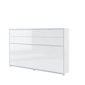 BC-05 Horizontal Wall Bed Concept 120cm White Gloss Wall Bed 