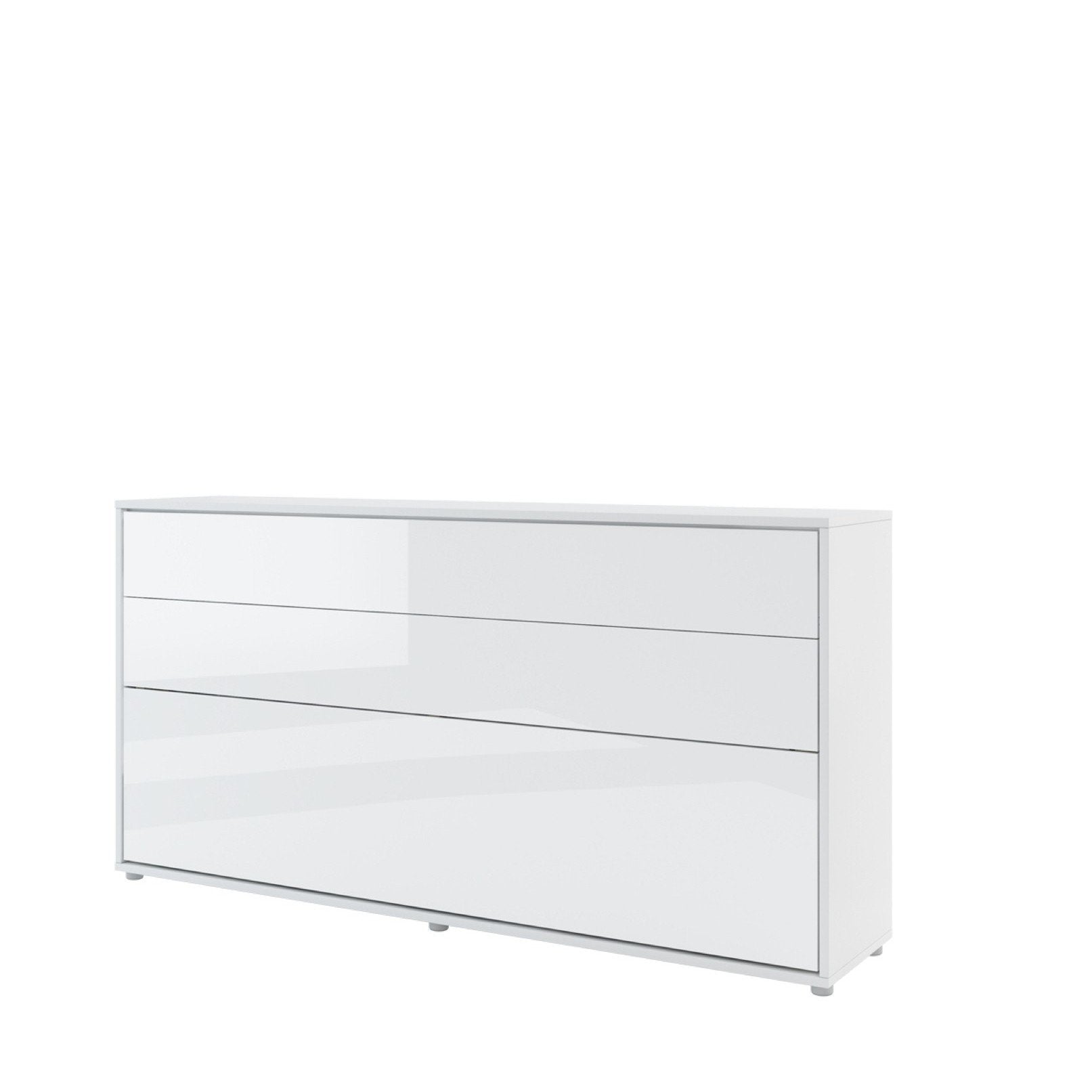 BC-06 Horizontal Wall Bed Concept 90cm White Gloss Wall Bed 