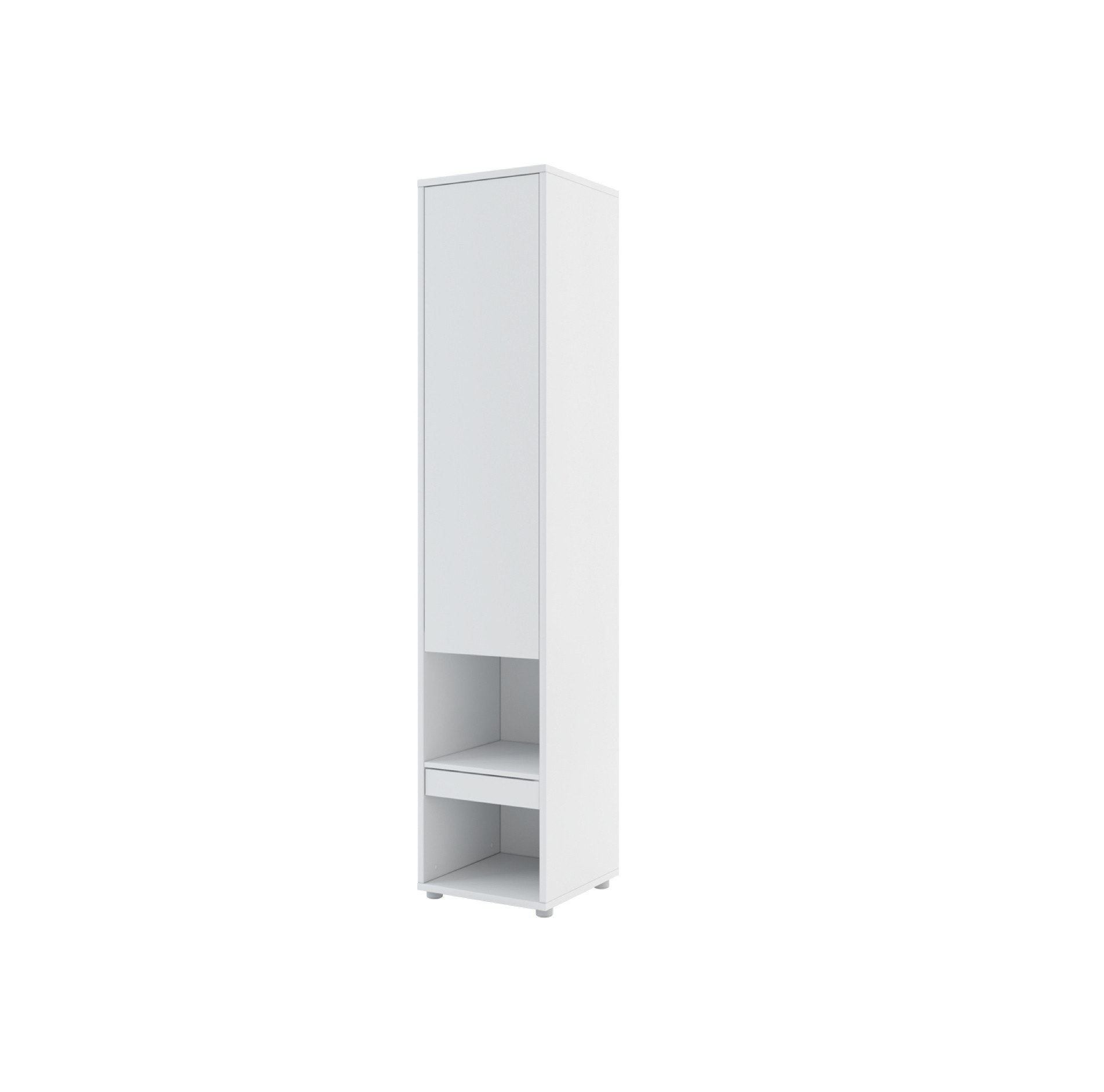 BC-07 Tall Storage Cabinet for Vertical Wall Bed Concept White Matt Tall Storage Cabinet 