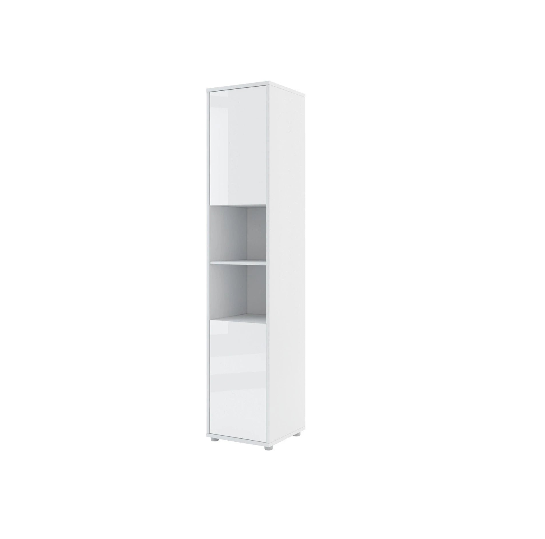 BC-08 Tall Storage Cabinet for Vertical Wall Bed Concept White Gloss Tall Storage Cabinet 
