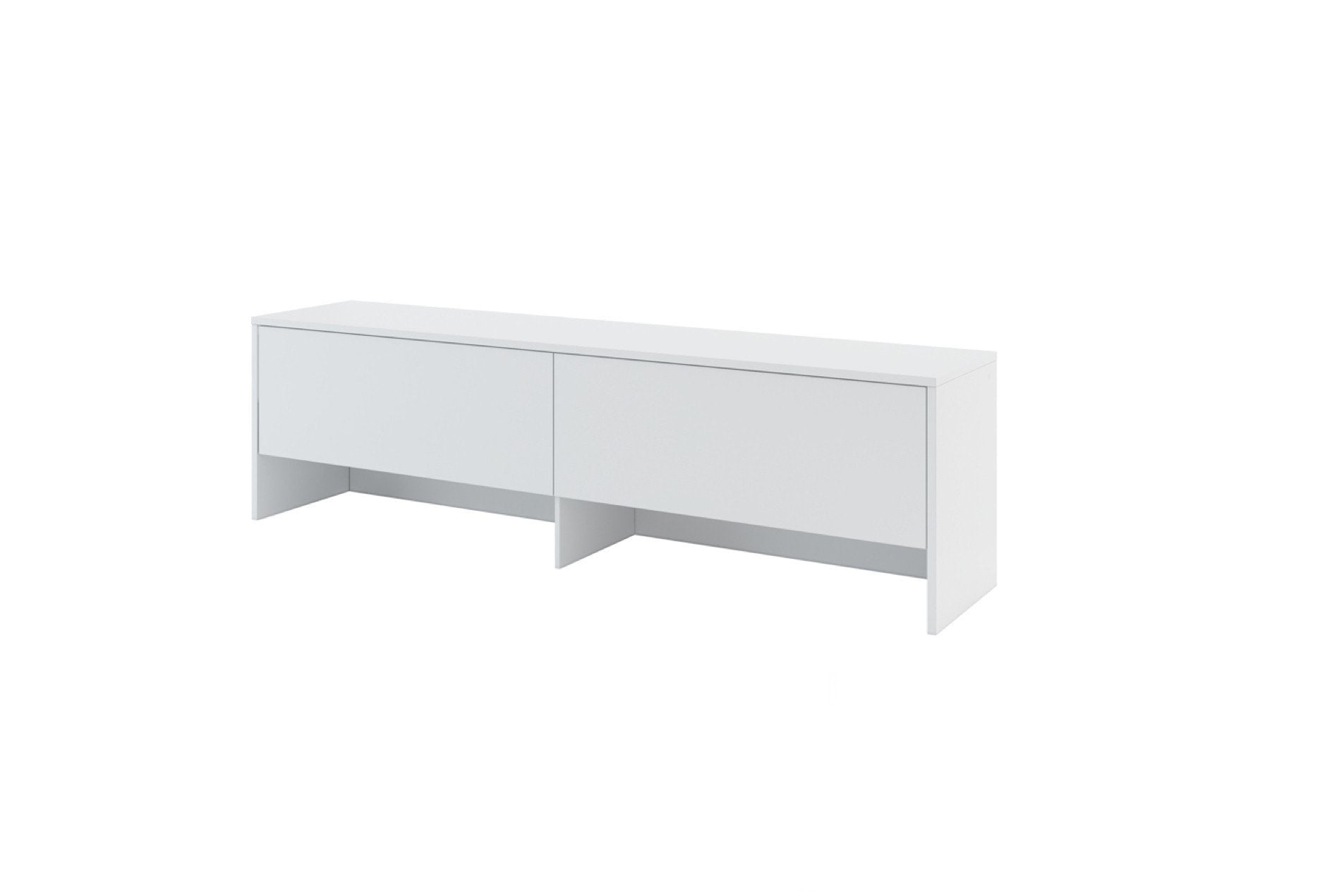 BC-09 Over Bed Unit for Horizontal Wall Bed Concept 140cm White Matt Wall Bed with Storage Unit 