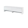 BC-09 Over Bed Unit for Horizontal Wall Bed Concept 140cm White Gloss Wall Bed with Storage Unit 