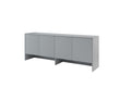 BC-10 Over Bed Unit for Horizontal Wall Bed Concept 120cm Grey Matt Wall Bed with Storage Unit 