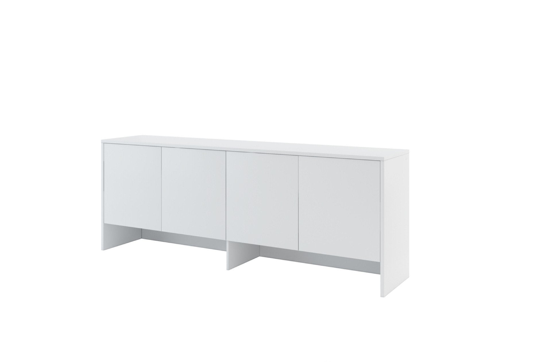 BC-10 Over Bed Unit for Horizontal Wall Bed Concept 120cm White Matt Wall Bed with Storage Unit 