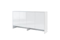 BC-11 Over Bed Unit for Horizontal Wall Bed Concept 90cm White Gloss Wall Bed with Storage Unit 