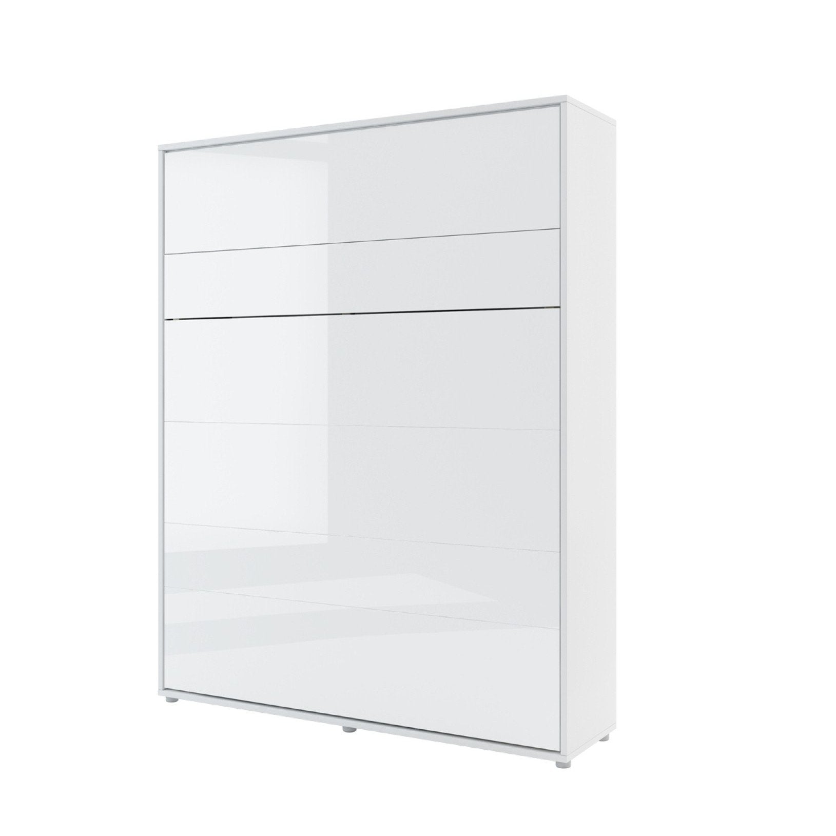 BC-12 Vertical Wall Bed Concept 160cm White Gloss Wall Bed 