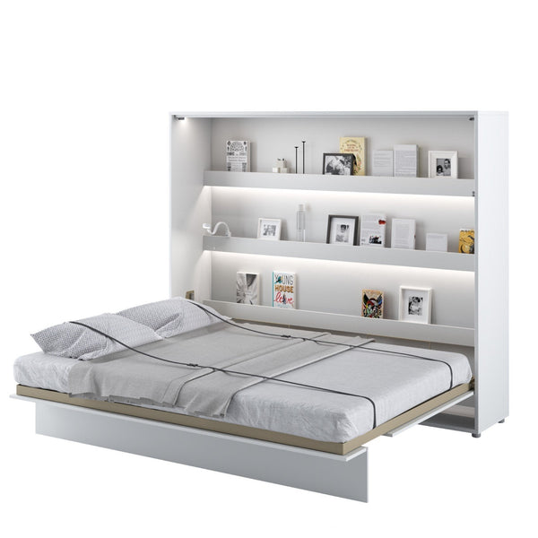 EU King (160cm) Horizontal Wall Bed with Storage
