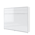 BC-14 Horizontal Wall Bed Concept 160cm White Gloss Wall Bed 