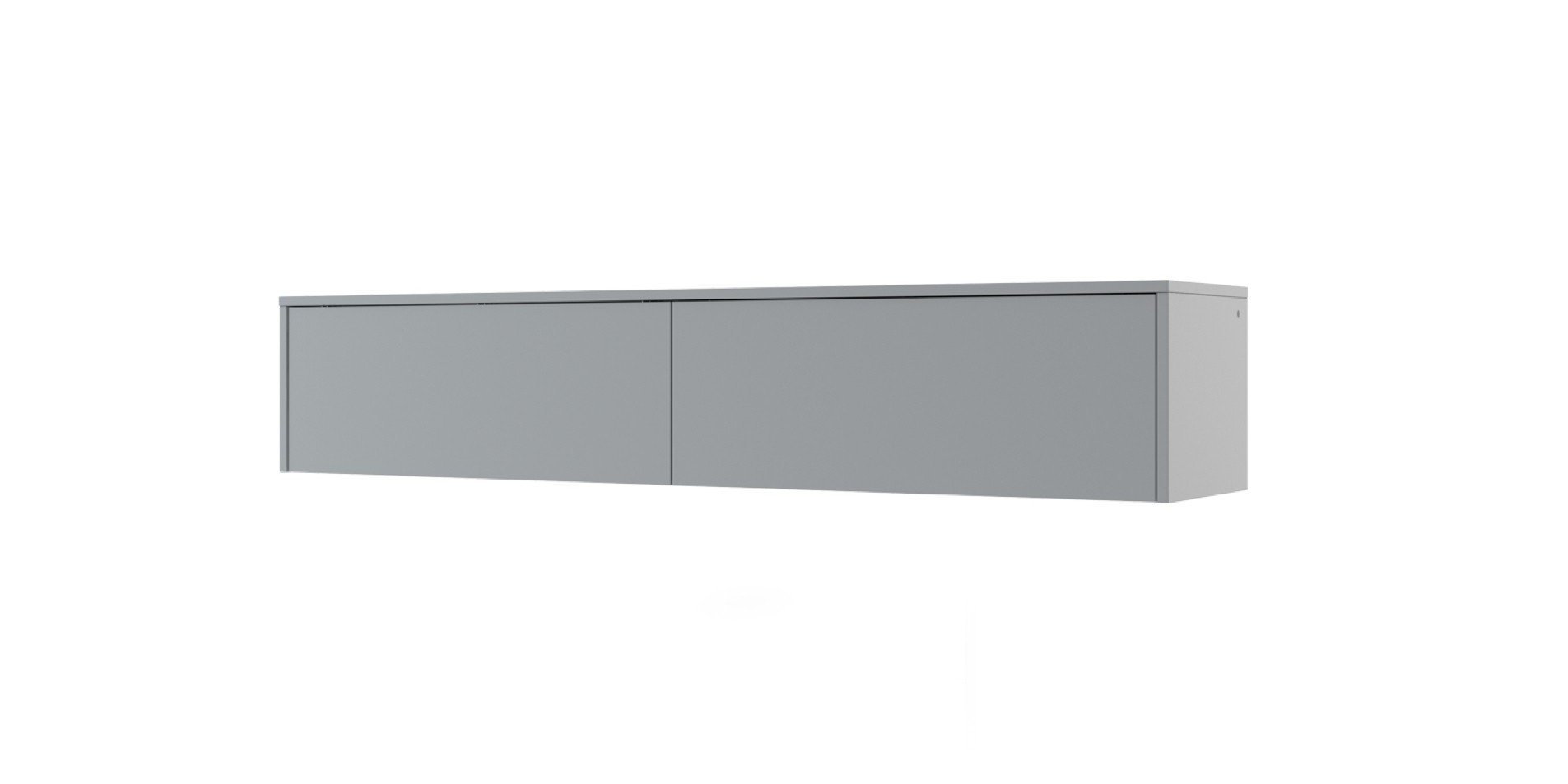 BC-15 Over Bed Unit for Horizontal Wall Bed Concept 160cm Grey Matt Wall Bed with Storage Unit 