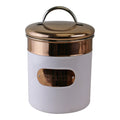 Biscuit Tin, Copper & White Metal Design-Kitchen Storage