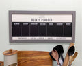 Bistro Cafe Wooden Grey Chalkboard Week Planner 67cm-Blackboards, Memo Boards & Calendars
