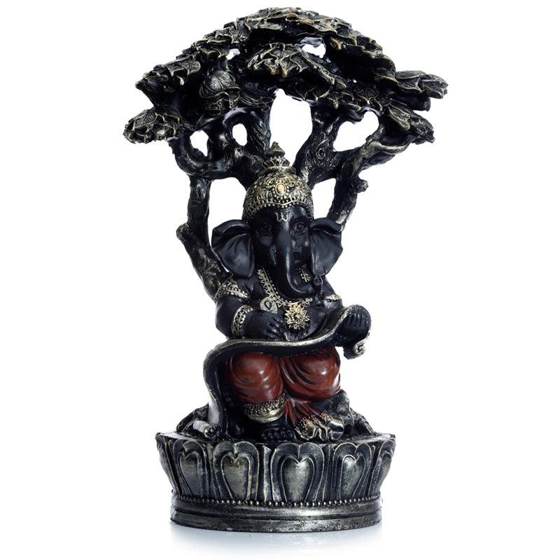 Black and Gold Ganesh Under Tree-