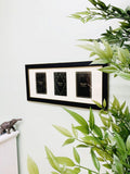 Black And Gold Triple Photo Frame 4x6