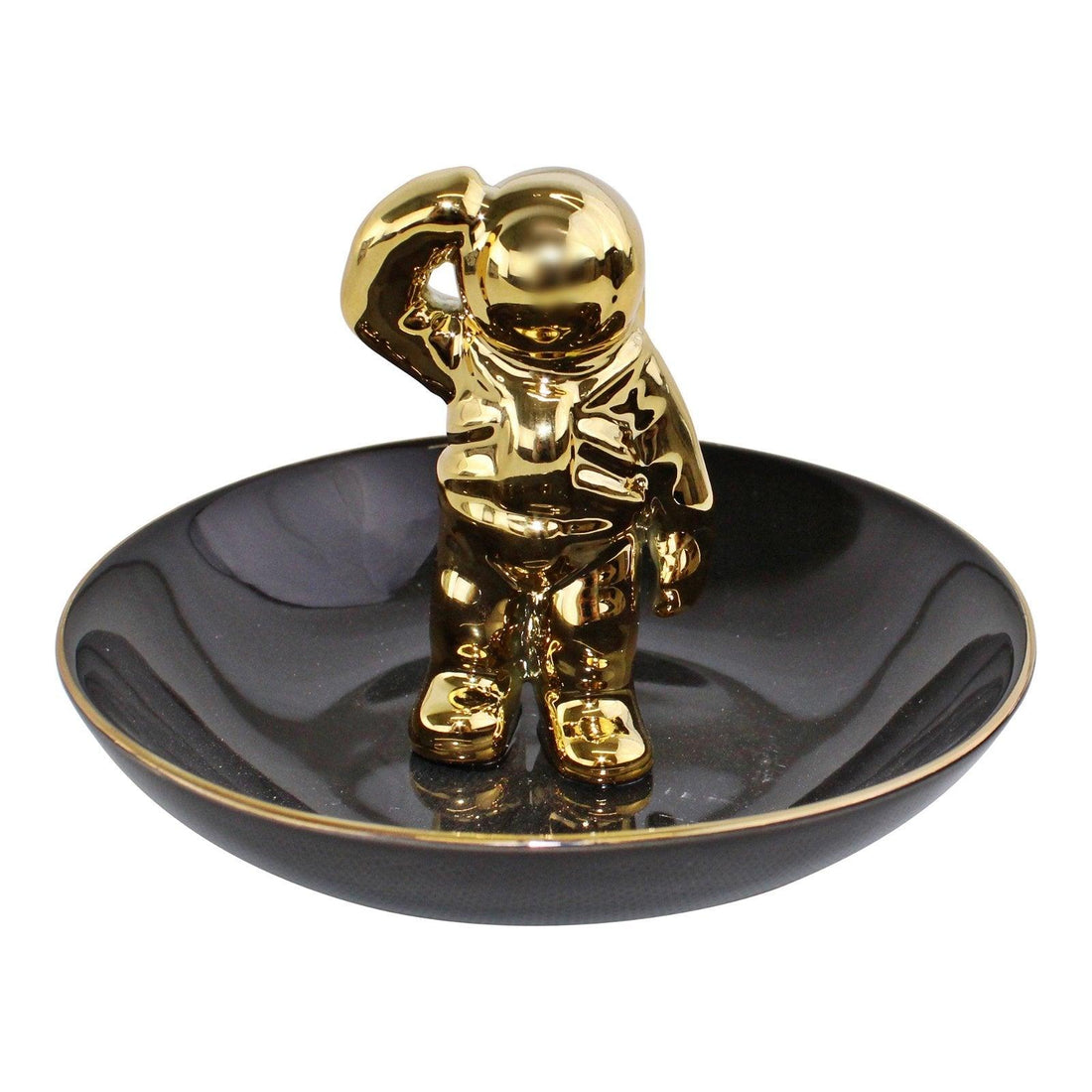 Black & Gold Ceramic Spaceman Trinket Dish - £16.99 - Ornaments 