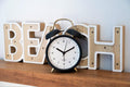 Black & Gold Metal Alarm Clock-Freestanding Clocks