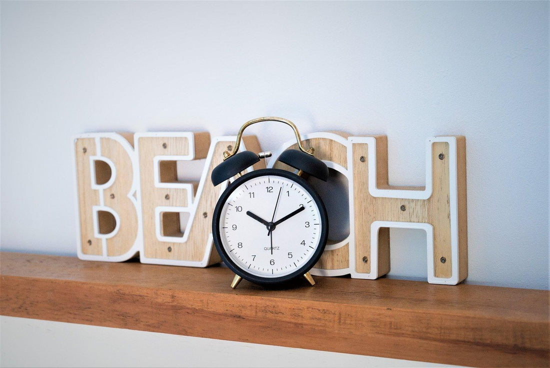 Black & Gold Metal Alarm Clock - £20.99 - Freestanding Clocks 