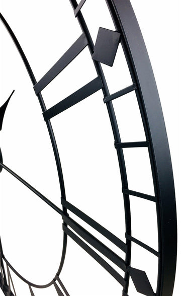 Black Roman Numeral Clock 88cm - £99.99 - Wall Hanging Clocks 