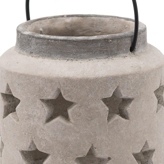 Bloomville Stone Star Lantern-Gifts & Accessories > Candle Holders > Christmas Candles & Candle Accessories
