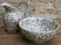Blue And White Ditsy Print Bowl-