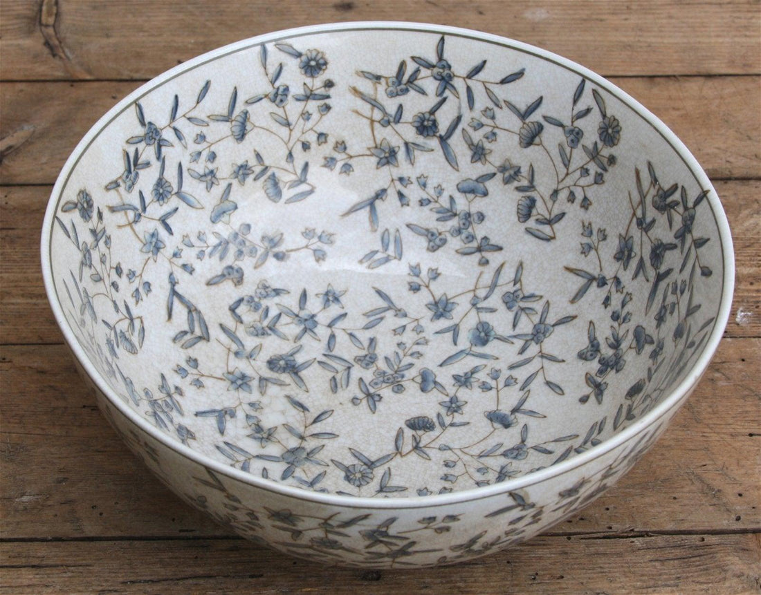 Blue And White Ditsy Print Bowl - £38.99 - 