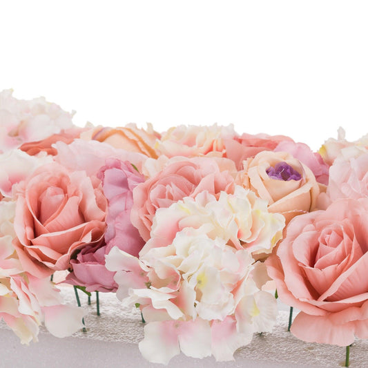 Blush Pink Table Runner-Artificial Flowers