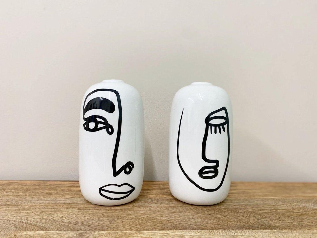Bohome Face Ceramic Vases - £28.99 - Vases 