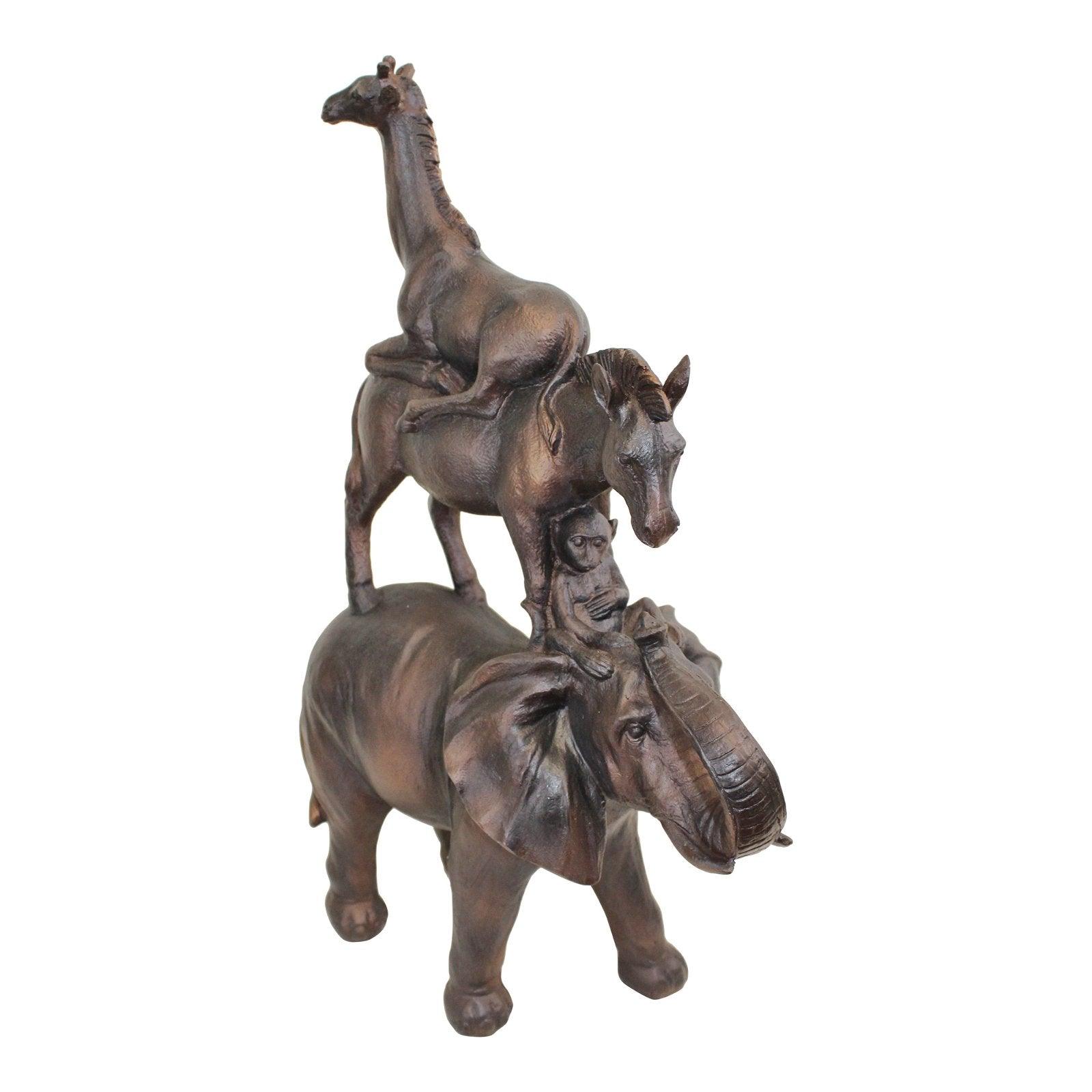 Bronze Effect Stacking Animals Ornament - £61.99 - Animals 